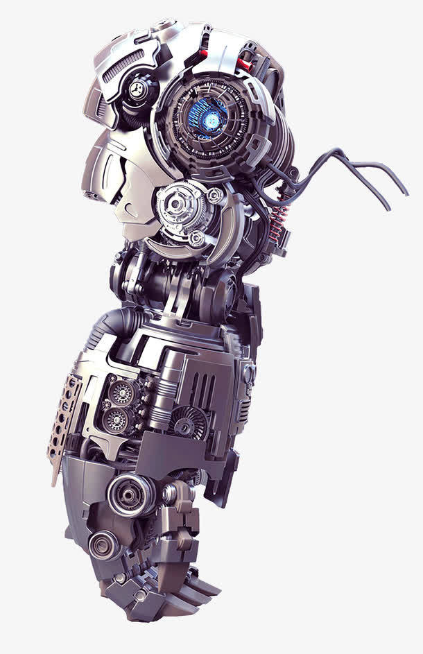 未來銀色科幻納米機械臂